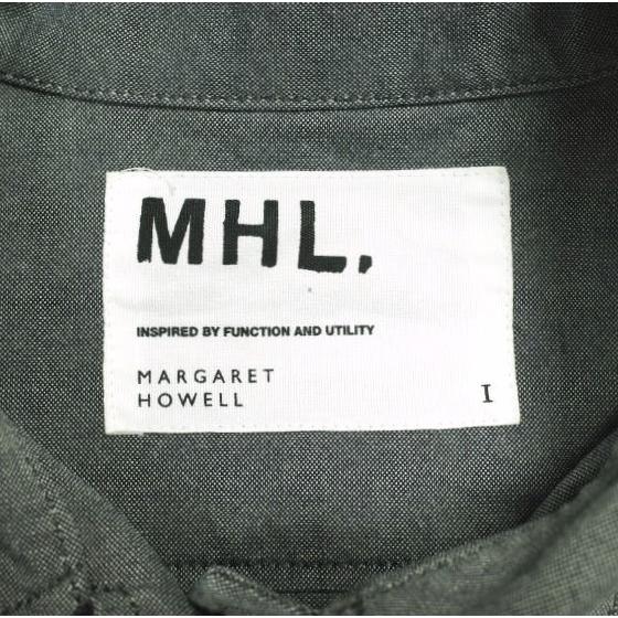 MHL. エムエイチエル マーガレットハウエル 日本製 オックスフォードシャツワンピース 595-158551 1 グレー トップス g23916 |  | 02