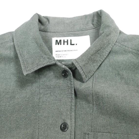 MHL. エムエイチエル マーガレットハウエル 日本製 オックスフォードシャツワンピース 595-158551 1 グレー トップス g23916 |  | 03