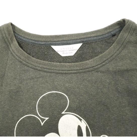 UNUSED x Disney アンユーズド ディズニー 別注 Mickey Mouse sweat shirt ミッキーマウスプリントスウェット US0901 1 チャコールグレー |  | 03