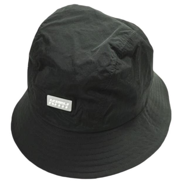 KITH NYC キスニューヨークシティ 25SS K-Tech Wrinkle Nylon Camper Bucket Hat ナイロンバケットハット 25095060005210 Black 帽子 | 