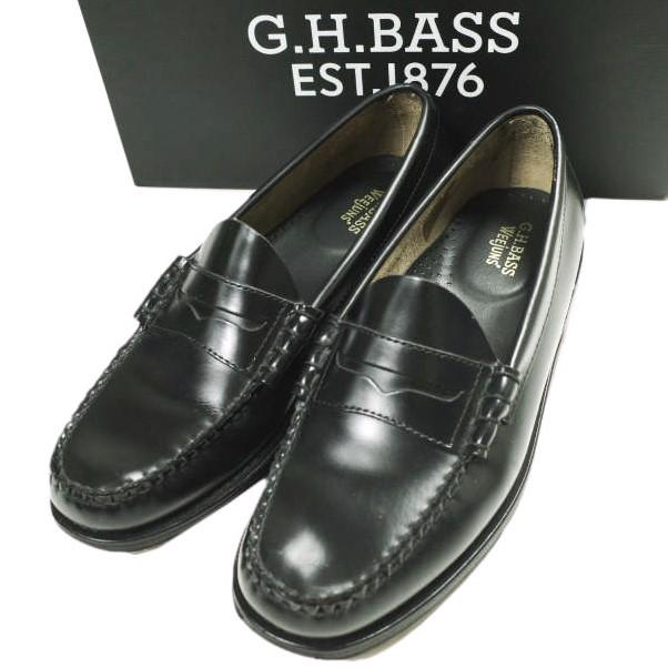 G.H.BASS ジーエイチバス LARSON MOC PENNY ラーソン ペニーローファー BA11010-000 US9.5(27.5cm) BLACK Weejuns コイン 革靴 シューズ | 