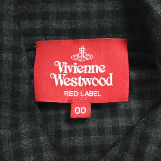 Vivienne Westwood Red Label ヴィヴィアンウエストウッド オーブ刺繍チェックシャツワンピース 17-12-532010 Gray/Navy VWW 左右非対称 |  | 05