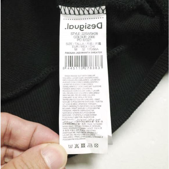 Desigual デシグアル シースルー袖フーディ Sweat_loira 22SWSK09 M Black 裏毛 スウェットプルオーバーパーカー トップス g23951 |  | 09