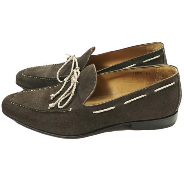 ALMAS x Trading Post アルマス トレーディングポスト 別注 スクエアポインテッドトゥ スエードローファー 1252 41(26cm) Brown シューズ |  | 01