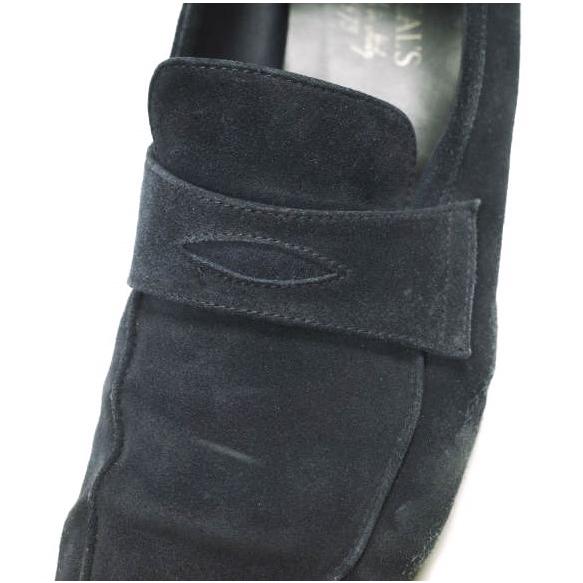 DOUCAL'S デュカルス イタリア製 スエードペニーローファー 42(27cm) ネイビー コイン シューズ g23955 |  | 05