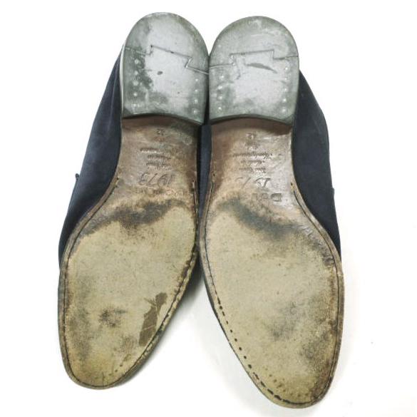 DOUCAL'S デュカルス イタリア製 スエードペニーローファー 42(27cm) ネイビー コイン シューズ g23955 |  | 08