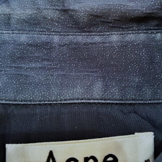 Acne Studios アクネストゥディオズ SILVIO TECH SHIRT 比翼フロント レーヨンシャツ 44 Dark Navy 長袖 トップス g23956 |  | 08