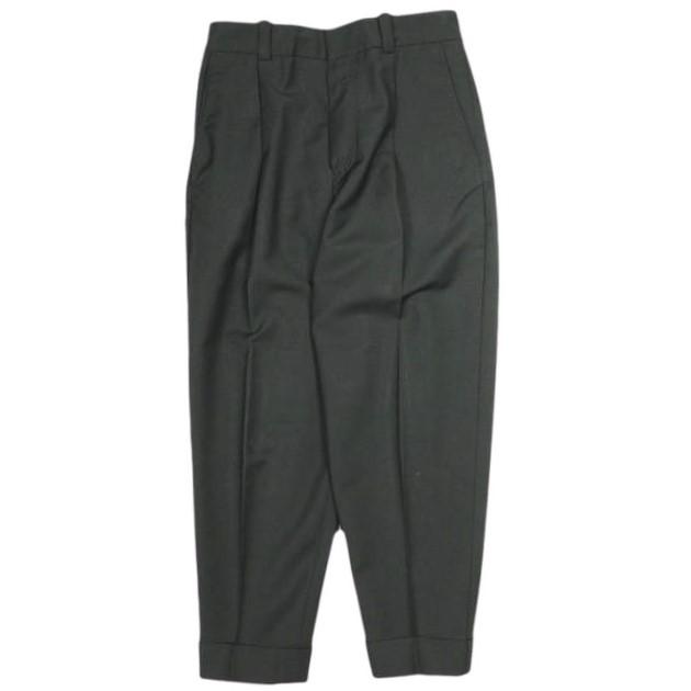Acne Studios アクネストゥディオズ 1P Tapered Fit Trousers モヘアブレンド1タックトラウザーズ FN-MN-TROU000388 44 BLACK パンツ | 