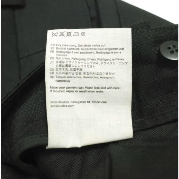 Acne Studios アクネストゥディオズ 1P Tapered Fit Trousers モヘアブレンド1タックトラウザーズ FN-MN-TROU000388 44 BLACK パンツ |  | 07