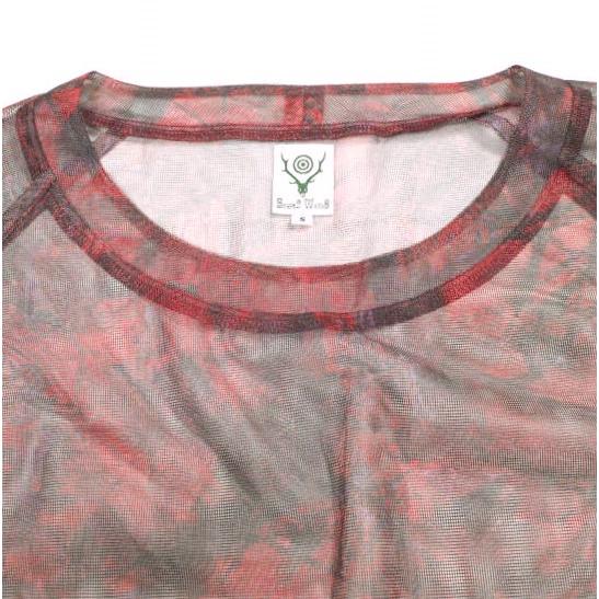South2 West8 サウスツーウェストエイト S2W8 Bush Crew Neck Shirt - Lightweight Mesh クルーネックブッシュシャツ MR689 S RED メッシュ |  | 03