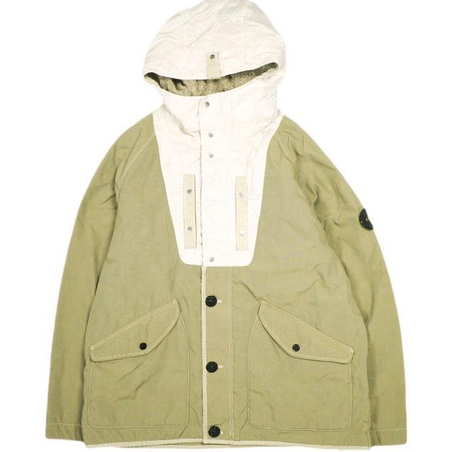 STONE ISLAND ストーンアイランド 24AW NYLON PANAMA WITH NEW SILK LIGHT GARMENT DYED ボアフーデッドジャケット 8115Q0819 XL Biscuit | 
