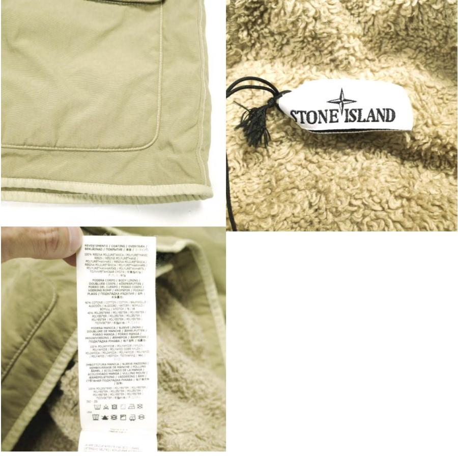 STONE ISLAND ストーンアイランド 24AW NYLON PANAMA WITH NEW SILK LIGHT GARMENT DYED ボアフーデッドジャケット 8115Q0819 XL Biscuit |  | 09