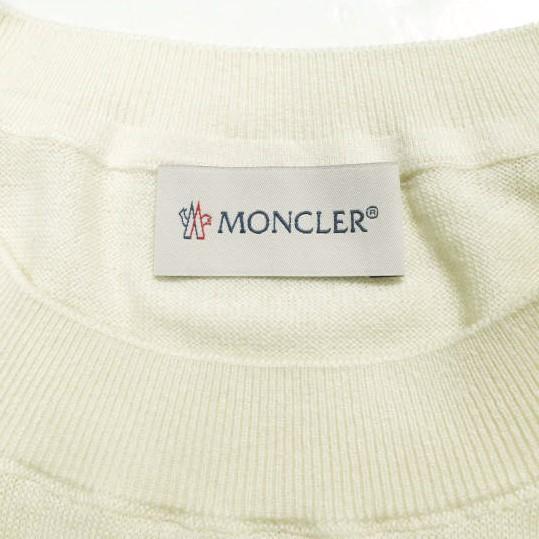 MONCLER モンクレール 25SS スリーブアイコン ハイゲージ シルクコットンショートスリーブ ニット K10919C00011 M6329 L CREAM セーター |  | 03