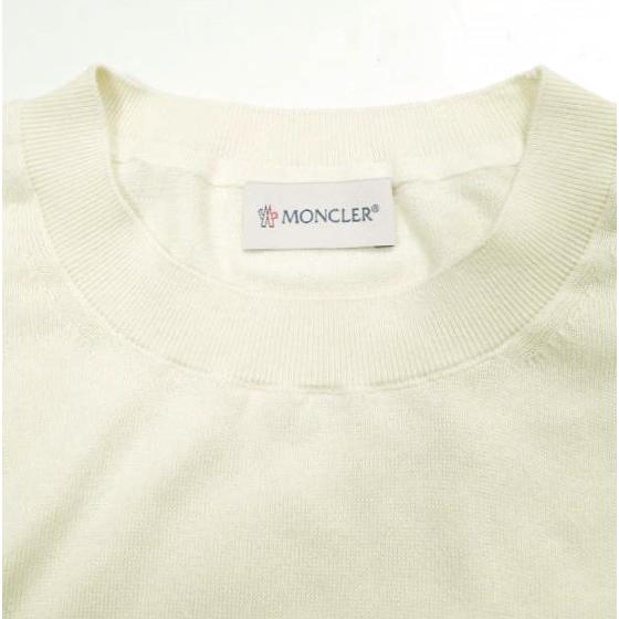 MONCLER モンクレール 25SS スリーブアイコン ハイゲージ シルクコットンショートスリーブ ニット K10919C00011 M6329 L CREAM セーター |  | 04