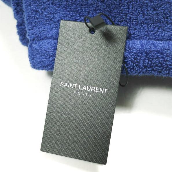 新品 SAINT LAURENT サンローラン BEACH TOWEL SQUARED ロゴ ビーチタオル 802295 YCL36 CAPRI BLUE 大判サイズ バスタオル 定価44,000円 |  | 03