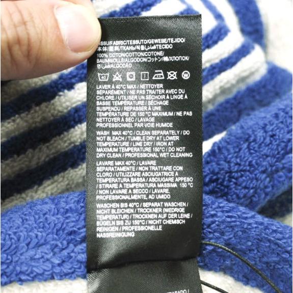 新品 SAINT LAURENT サンローラン BEACH TOWEL SQUARED ロゴ ビーチタオル 802295 YCL36 CAPRI BLUE 大判サイズ バスタオル 定価44,000円 |  | 04