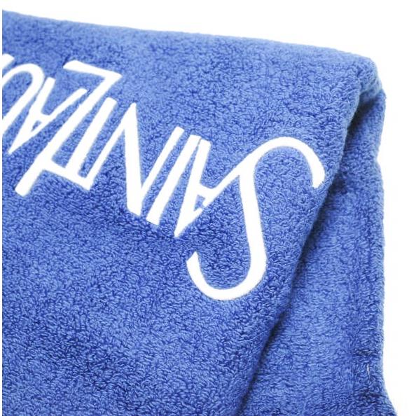 新品 SAINT LAURENT サンローラン BEACH TOWEL SQUARED ロゴ ビーチタオル 802295 YCL36 CAPRI BLUE 大判サイズ バスタオル 定価44,000円 |  | 05