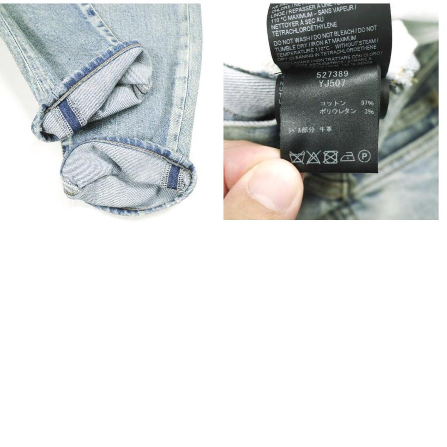SAINT LAURENT サンローラン 日本製 D02 SKINNY-FIT JEANS ダメージ加工スキニーデニムパンツ 527389 YJ507 31 SANTA MONICA BLUE |  | 09