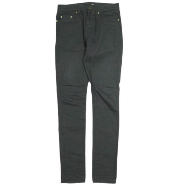 SAINT LAURENT サンローラン SKINNY-FIT JEANS IN WORN BLACK STRETCH DENIM D02 ローウエストスキニーデニムパンツ 527389 YS500 29 | 