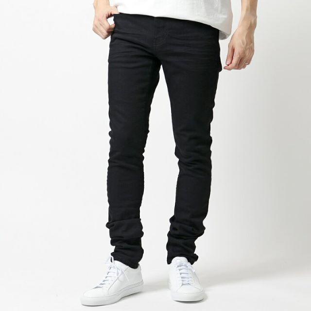 SAINT LAURENT サンローラン SKINNY-FIT JEANS IN WORN BLACK STRETCH DENIM D02 ローウエストスキニーデニムパンツ 527389 YS500 29 |  | 02
