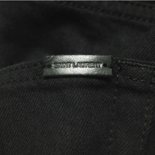SAINT LAURENT サンローラン SKINNY-FIT JEANS IN WORN BLACK STRETCH DENIM D02 ローウエストスキニーデニムパンツ 527389 YS500 29 |  | 06