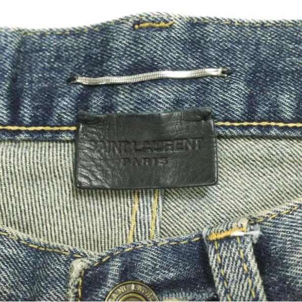 SAINT LAURENT サンローラン 日本製 D02 WHISKERED SKINNY JEANS ヴィンテージ加工スキニーデニムパンツ 527389 YB477 30 Indigo ジーンズ |  | 03