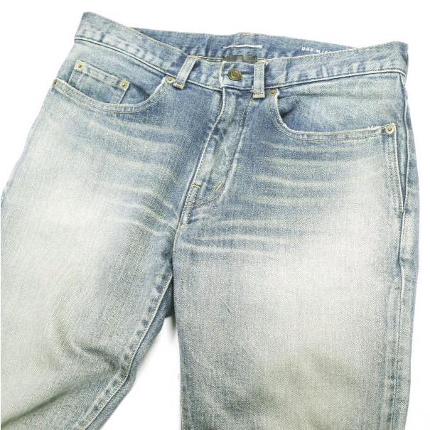 SAINT LAURENT サンローラン 日本製 D02 WHISKERED SKINNY JEANS ヴィンテージ加工スキニーデニムパンツ 527389 YB477 30 Indigo ジーンズ |  | 04