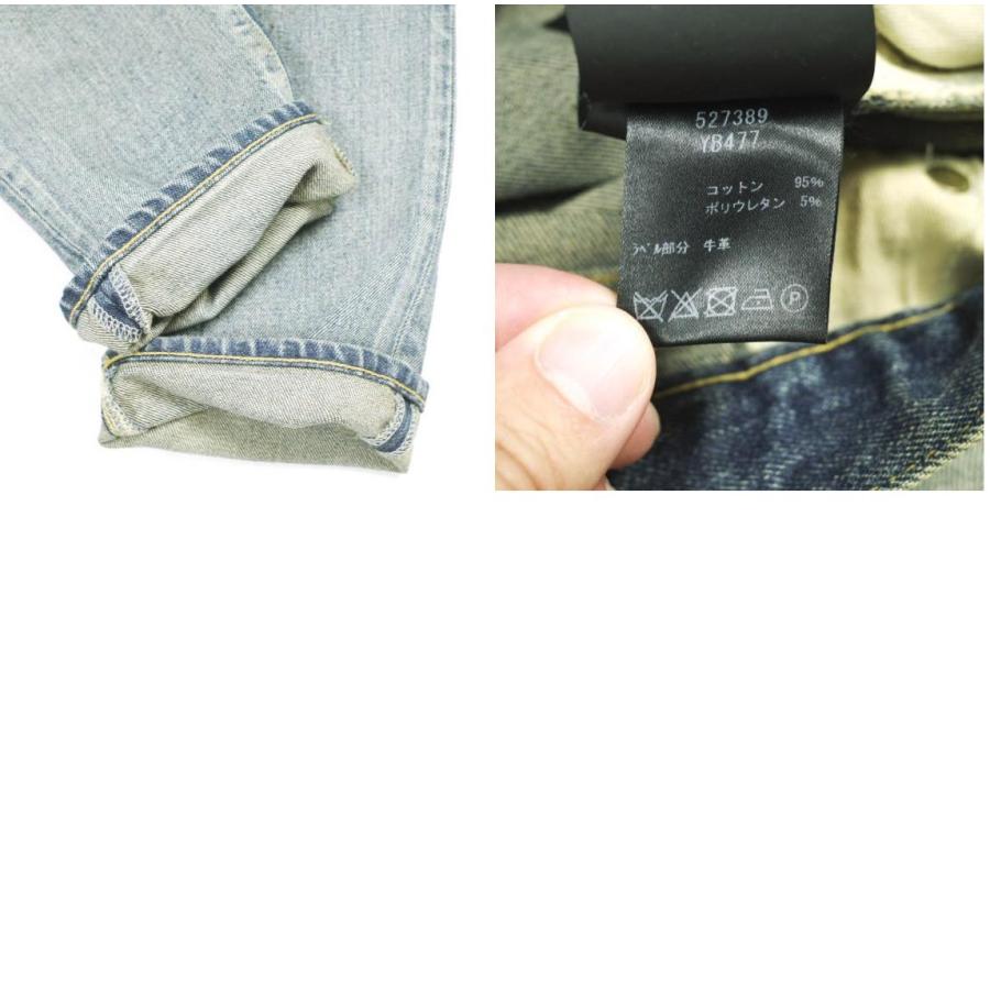 SAINT LAURENT サンローラン 日本製 D02 WHISKERED SKINNY JEANS ヴィンテージ加工スキニーデニムパンツ 527389 YB477 30 Indigo ジーンズ |  | 09
