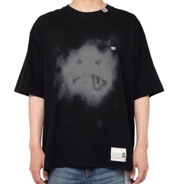 MIHARA YASUHIRO / 24SS/SMILY FACE PRINTED TEE/Tシャツ/52/コットン/BLK/A12TS651 MAISON MIHARA YASUHIRO メゾン ミハラヤスヒロ 24SS SMILY FACE