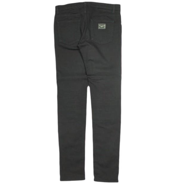 DOLCE＆GABBANA ドルチェアンドガッバーナ イタリア製 ロゴプレート付き ブラックスキニーデニムパンツ GY07LD / G8GW6 48 Black ジーンズ |  | 01