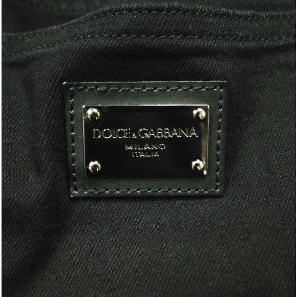 DOLCE＆GABBANA ドルチェアンドガッバーナ イタリア製 ロゴプレート付き ブラックスキニーデニムパンツ GY07LD / G8GW6 48 Black ジーンズ |  | 06
