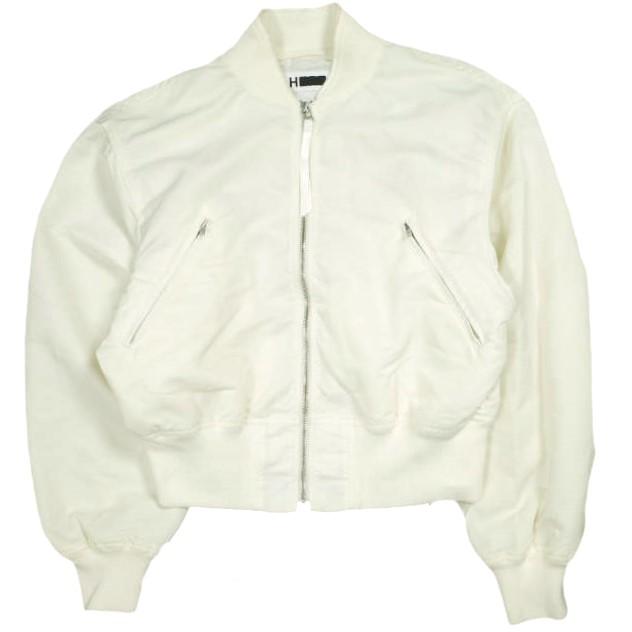 H BEAUTY＆YOUTH エイチ ビューティーアンドユース 日本製 NYLON TWILL SHORT MA-1 JACKET フライトジャケット 1625-243-4698 S OFF WHITE | 