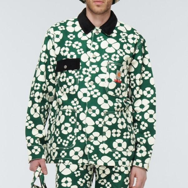 MARNI x carhartt WIP マルニ カーハート 23SS SUNFLOWER OG CHORE COAT フローラルカバーオール GUMU031289 S Forest Green チョアコート |  | 02