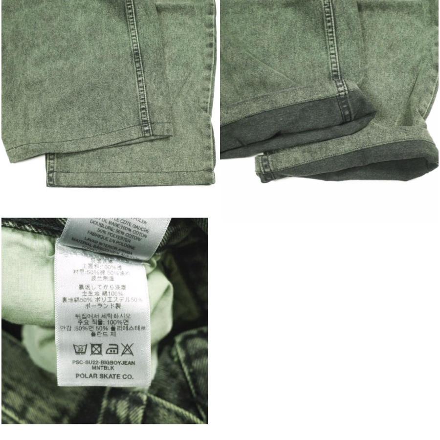 POLAR SKATE CO. ポーラー スケートカンパニー BIG BOY JEANS ビッグボーイジーンズ L MINT BLACK ワイド バギー デニムパンツ g24100 |  | 09