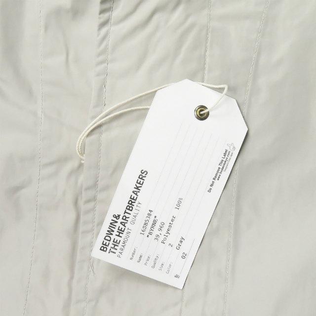 ベドウィン BEDWIN & THE HEARTBREAKERS 3B FLY FRONT CHESTER COAT「BYRNE」 メモリタフタ チェスターコート 16SB5384 2 グレー ショップコート アウター |  | 04