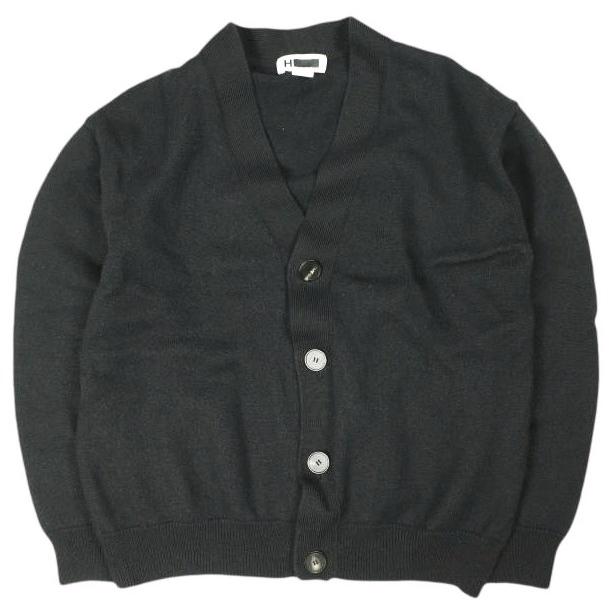 H BEAUTY＆YOUTH エイチ ビューティーアンドユース SOLID WOOL V NECK CARDIGAN ソリッドウールVネックカーディガン 1228-106-0664 S BLACK | 