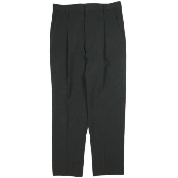H BEAUTY＆YOUTH エイチ DOUBLE CLOTH 1P TAPERED PANTS ダブルクロス1プリーツテーパードパンツ 1214-177-7785 M BLACK スラックス | 