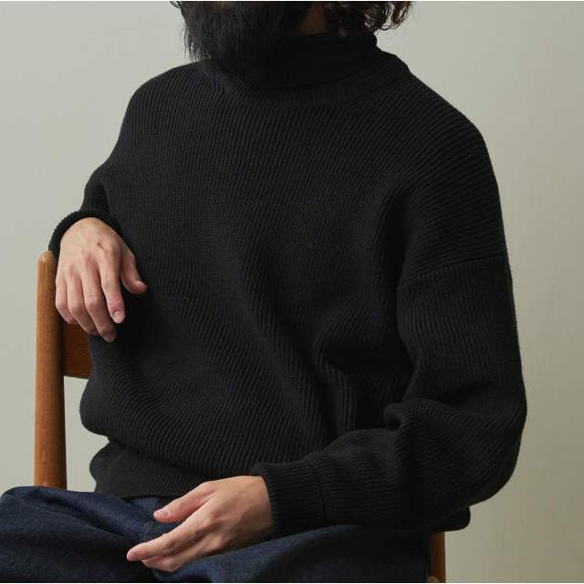 Steven Alan スティーブンアラン 23AW コットンカシミヤクルーネックニット LOOSE 8113-136-0392 M BLACK セーター プルオーバー トップス |  | 02