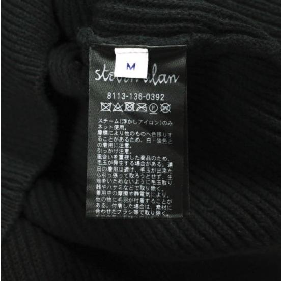 Steven Alan スティーブンアラン 23AW コットンカシミヤクルーネックニット LOOSE 8113-136-0392 M BLACK セーター プルオーバー トップス |  | 07