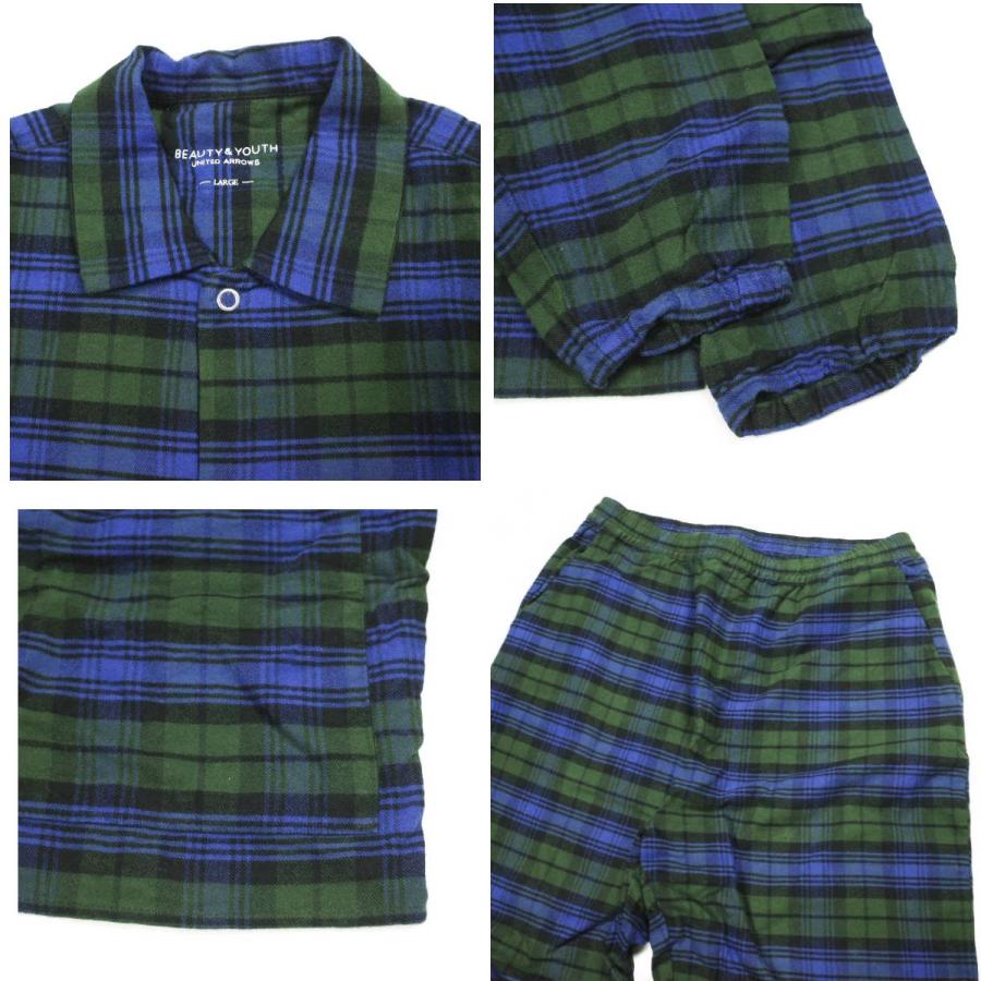 BEAUTY＆YOUTH UNITED ARROWS ビューティーアンドユース ネルチェック パジャマセット L Blackwatch セットアップ シャツ＆パンツ |  | 08