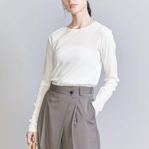 BEAUTY＆YOUTH UNITED ARROWS ビューティーアンドユース 24SS 日本製 コットンチュールプルオーバー 1612-226-5240 Free WHITE カットソー |  | 02