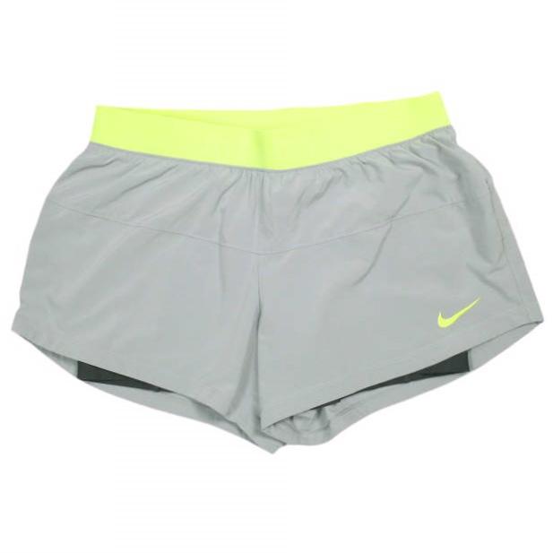 NIKE ナイキ DRI-FIT ツートーントレーニングショートパンツ 613633-066 M グレー/ライムグリーン ショーツ RUNNING ボトムス g24164 | 