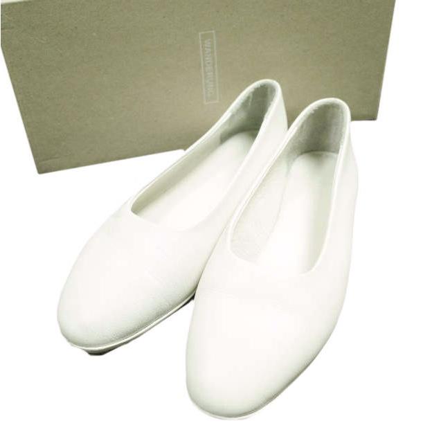 WANDERUNG ワンデルング Flat Leather Shoes フラットレザーシューズ 36(23cm) OFF WHITE MARCOMONDE マルコモンド スリッポン steven alan | 