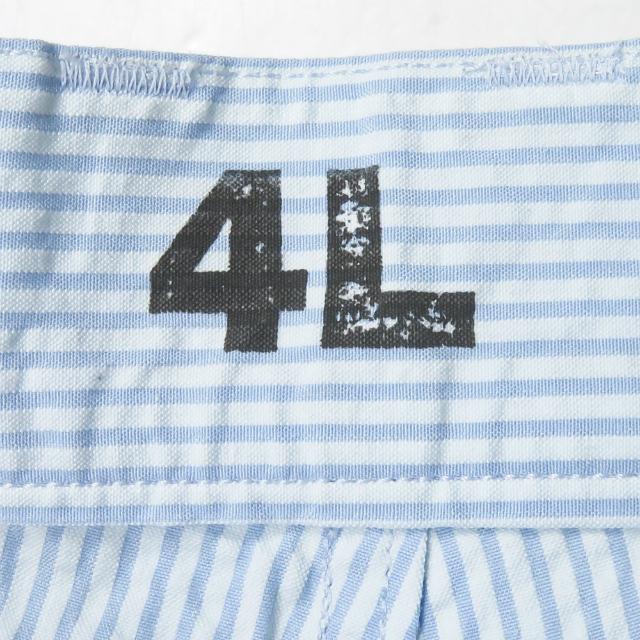 新品 BEDWIN ＆ THE HEARTBREAKERS ベドウィン 4/L SEERSUCKER PANTS 「MANI」 シアサッカーストライプショーツ 3 SAX パンツ g2416 |  | 06