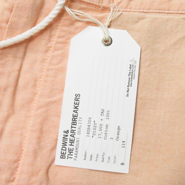 新品 BEDWIN ＆ THE HEARTBREAKERS ベドウィン 3/L OX BICOLOR PANTS FADED 「DIZZY」 バイカラースイムショーツ 3 オレンジ パンツ g2418 |  | 04