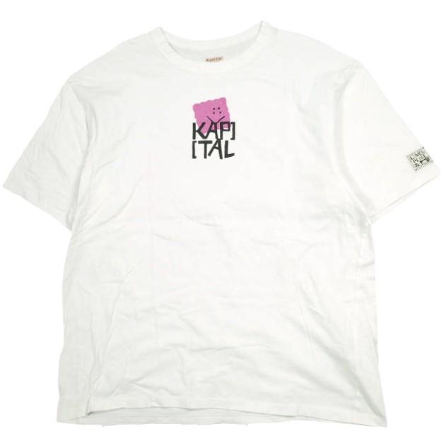 KAPITAL キャピタル 25SS 日本製 20/-天竺ルーキークルーT (PECKISH KAPpt) K2505SC209 XL WHITE/PINK 半袖 Tシャツ トップス g24195 | 