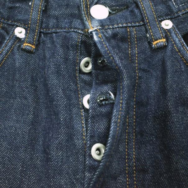 KURO x CITYSHOP クロ シティショップ 22AW 別注 日本製 クラッシュ加工 セルビッチデニムパンツ 28 Indigo ボタンフライ ジーンズ DENIM |  | 04