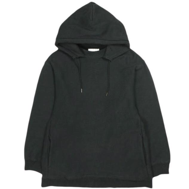 STILL BY HAND スティルバイハンド 日本製 後付けスウェットプルオーバーパーカー CS05244 48 BLACK ナッピング起毛 フーディー トップス | 