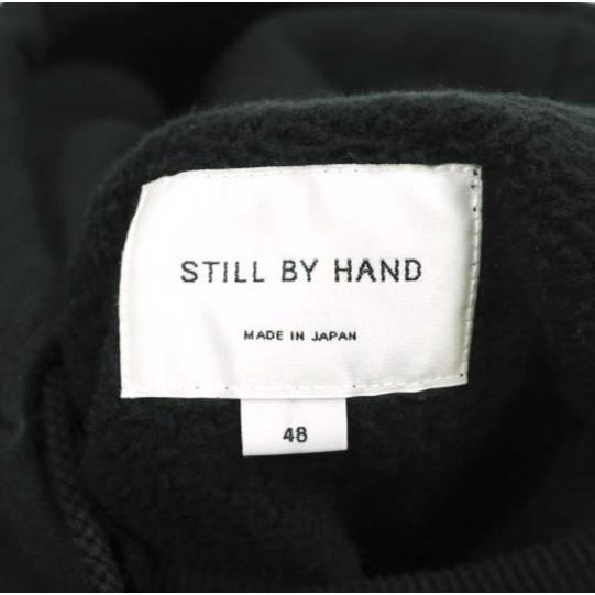 STILL BY HAND スティルバイハンド 日本製 後付けスウェットプルオーバーパーカー CS05244 48 BLACK ナッピング起毛 フーディー トップス |  | 02