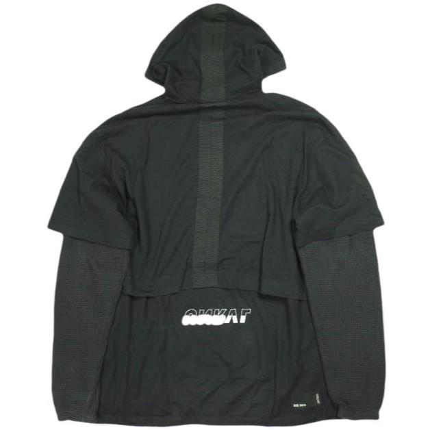 UNRAVEL PROJECT アンレーベルプロジェクト JERSEY DRAWSTRING HOODIE ワッフルレイヤード プルオーバーパーカー S ブラック BEN TAVERNITI |  | 01